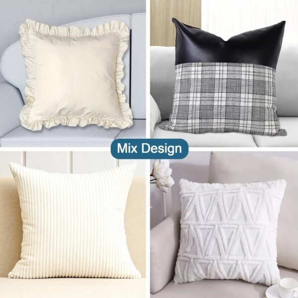 Pillow Covers, Couch Pillows Cover, Soft Decorative Cover (Mix Color & Design / 2 Pc)