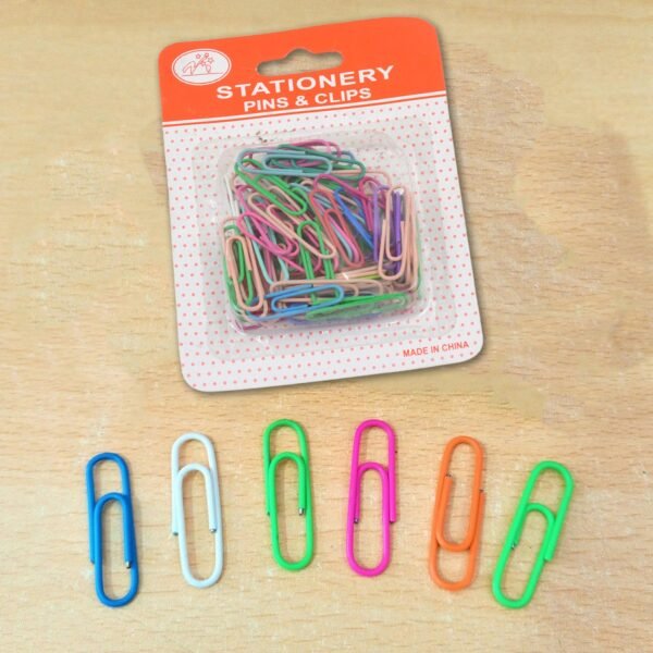 Multipurpose Assorted Color Paper Clips (Approx 70 Pcs / Small Size)